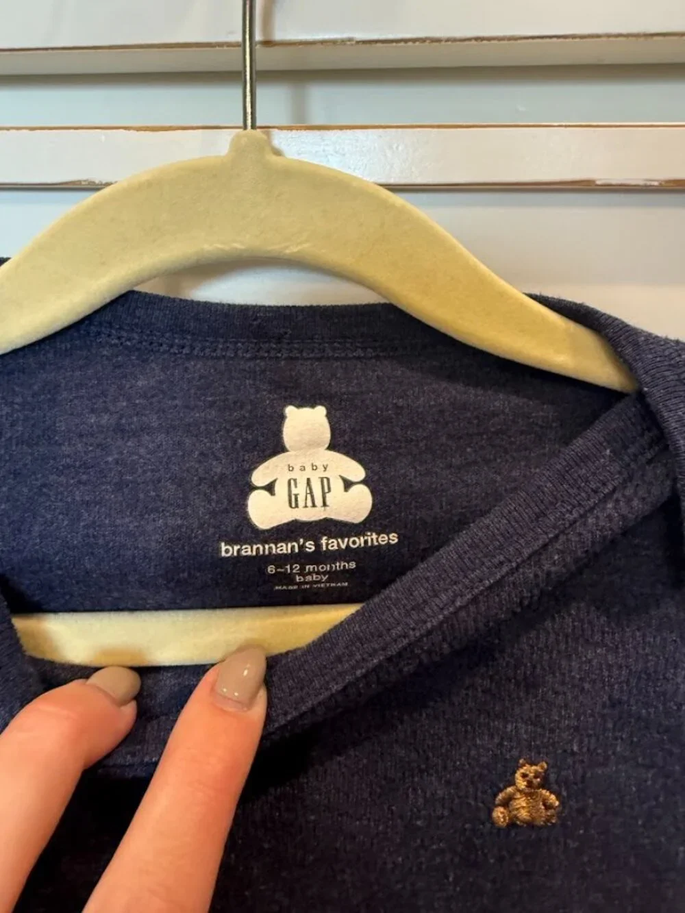 Baby GAP Baby Brannan Blue Long-Sleeve Onesie | 6-12M